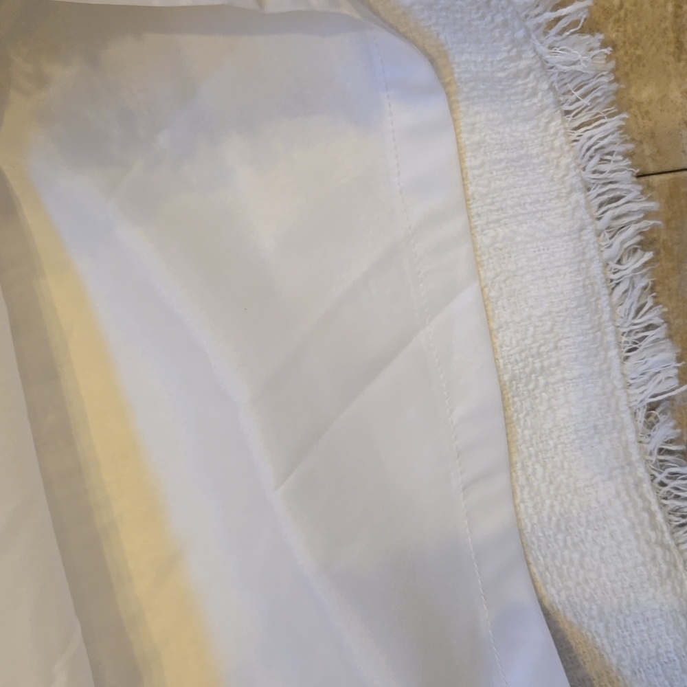 Karl Lagerfeld Paris White Fringe Edge Skirt - Picture 9 of 10
